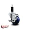 Service Caster 3'' Solid Poly Swivel 1-1/8'' Expanding Stem Caster with Brake SCC-EX20S314-SPUS-TLB-118 - alternate 2